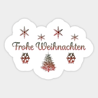 Frohe Weihnachten- Merry x mas German Sticker